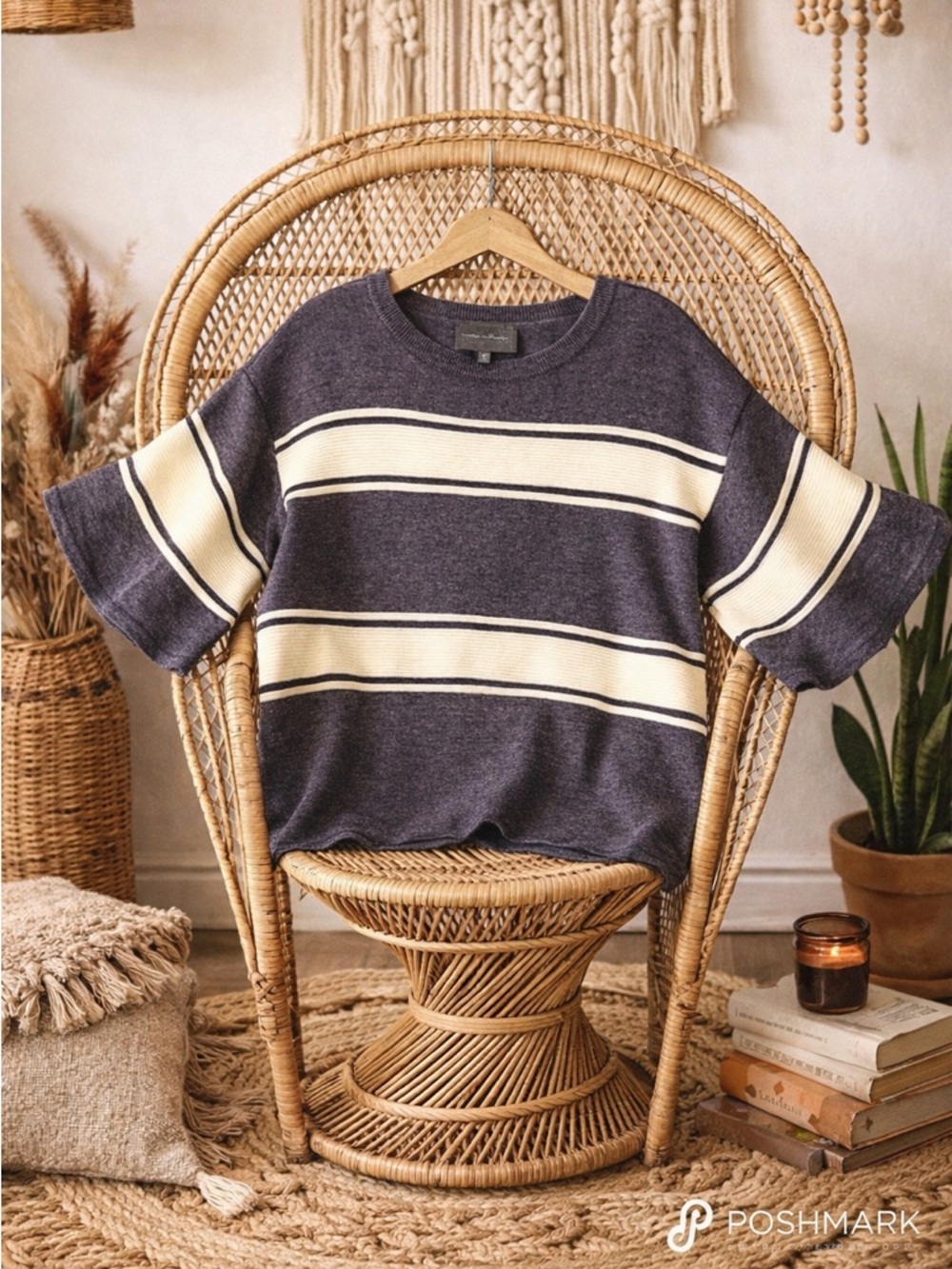 Anthropologie Sunday in Brooklyn Bell Sleeve Striped Knit Top XS